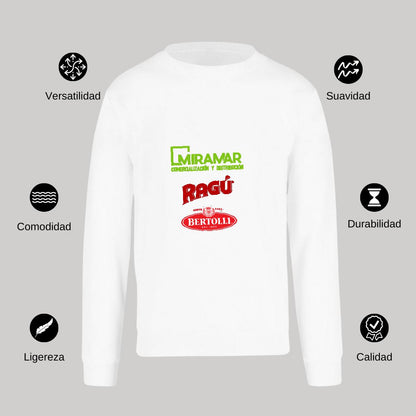 Sudadera Unisex Blanco Personalizable Logo