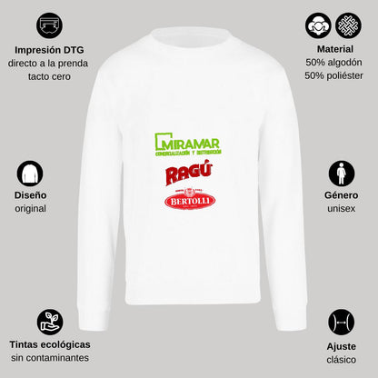 Sudadera Unisex Blanco Personalizable Logo