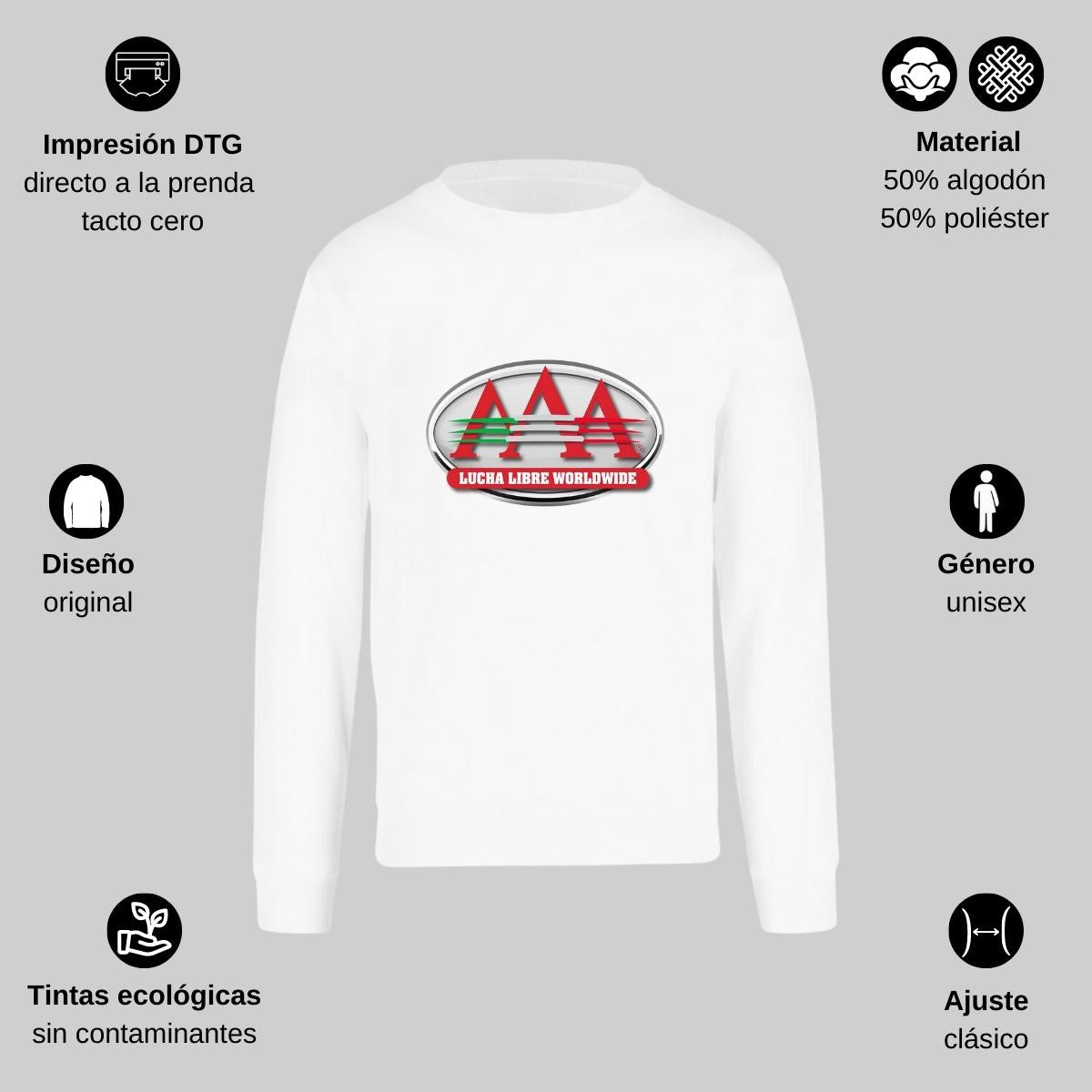 Sudadera Unisex Blanco Personalizable Logo