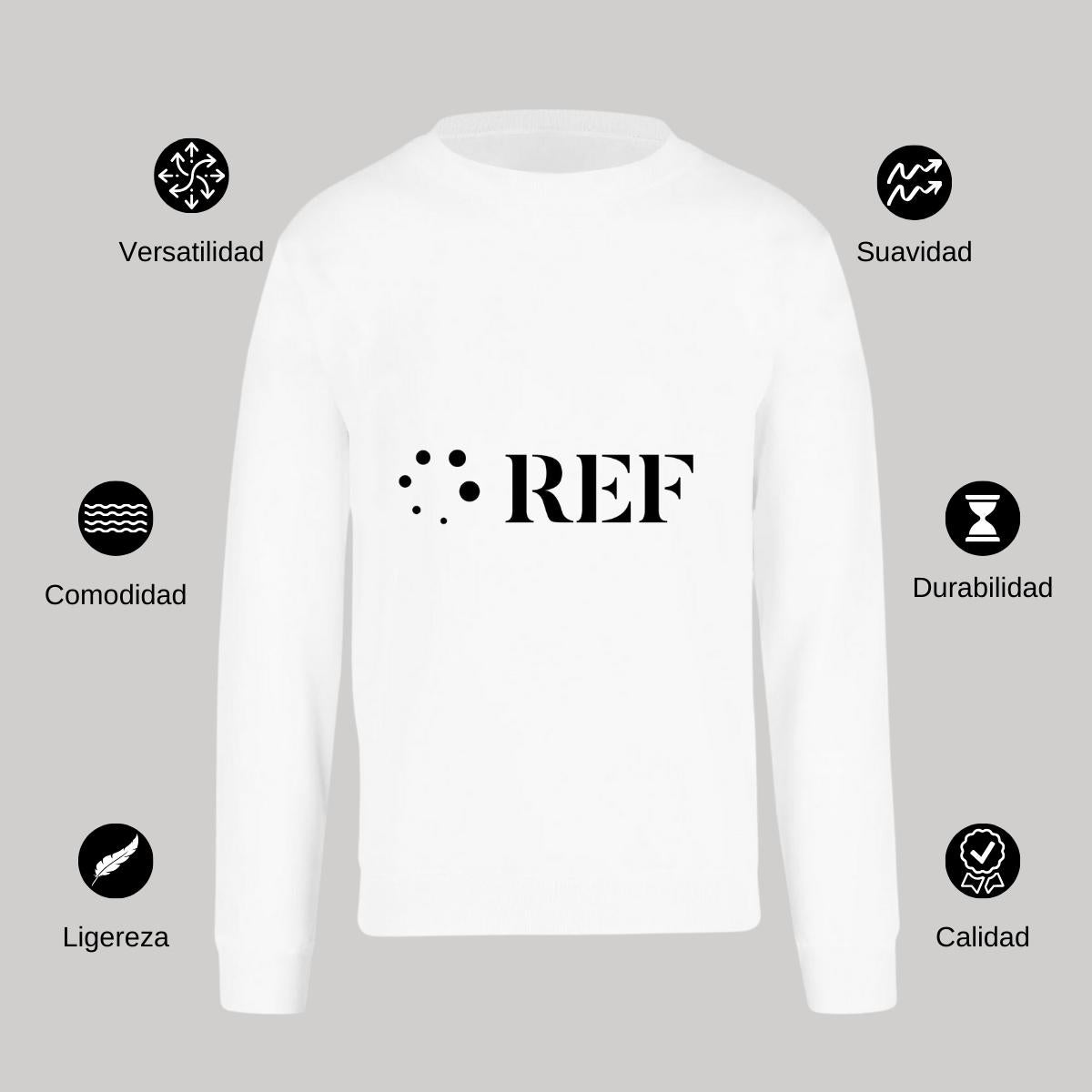 Sudadera Unisex Blanco Personalizable Logo