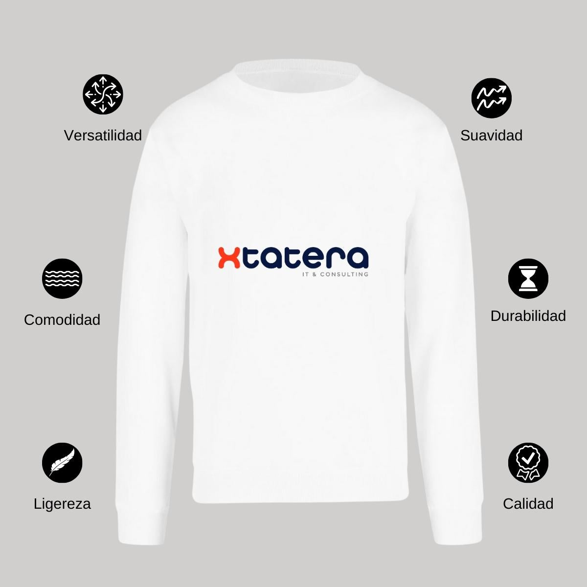 Sudadera Unisex Blanco Personalizable Logo