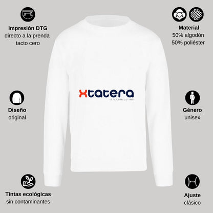 Sudadera Unisex Blanco Personalizable Logo