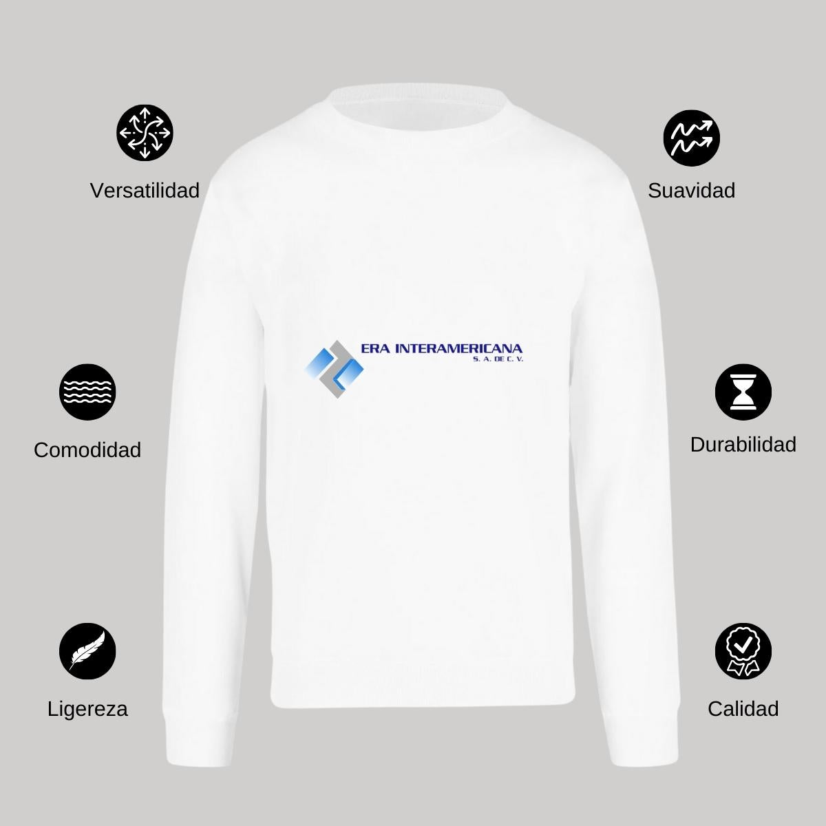 Sudadera Unisex Blanco Personalizable Logo