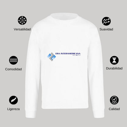 Sudadera Unisex Blanco Personalizable Logo