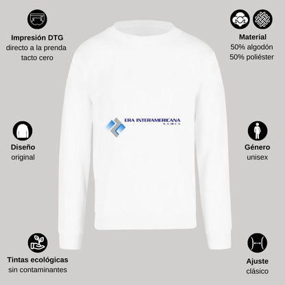 Sudadera Unisex Blanco Personalizable Logo