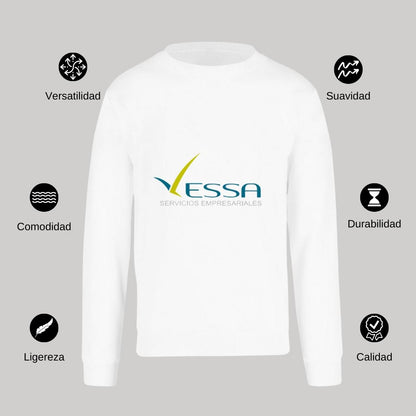 Sudadera Unisex Blanco Personalizable Logo