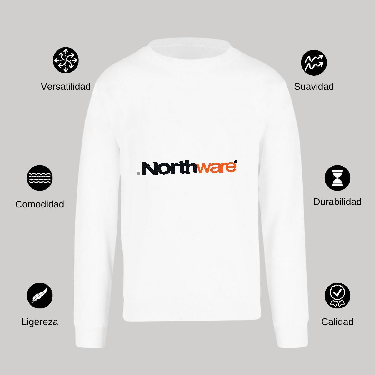 Sudadera Unisex Blanco Personalizable Logo