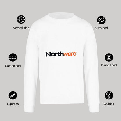 Sudadera Unisex Blanco Personalizable Logo