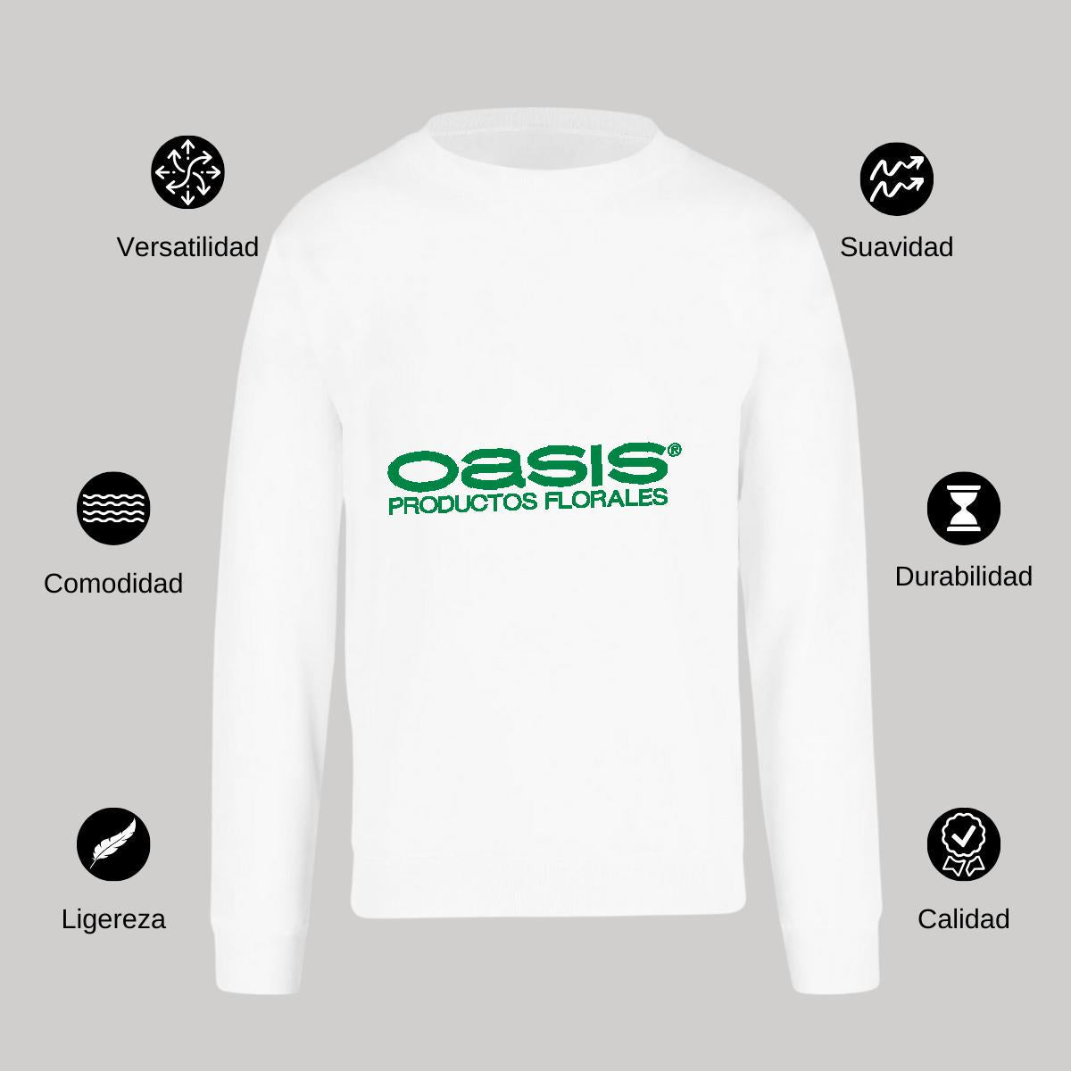 Sudadera Unisex Blanco Personalizable Logo