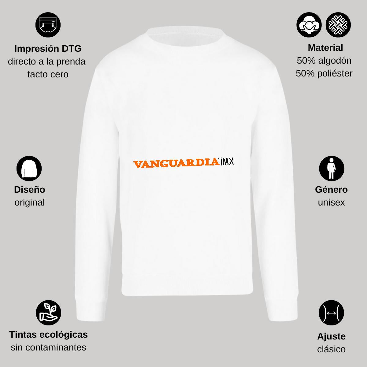 Sudadera Unisex Blanco Personalizable Logo