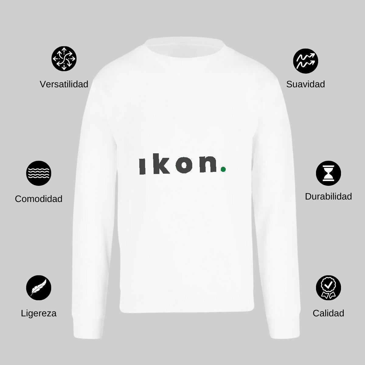 Sudadera Unisex Blanco Personalizable Logo