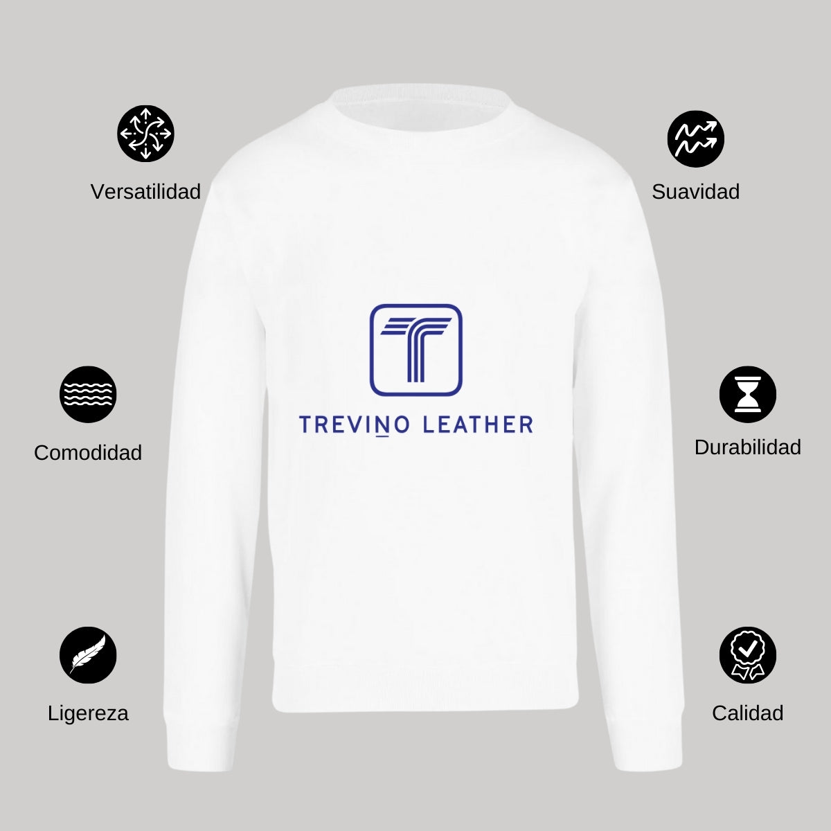 Sudadera Unisex Blanco Personalizable Logo