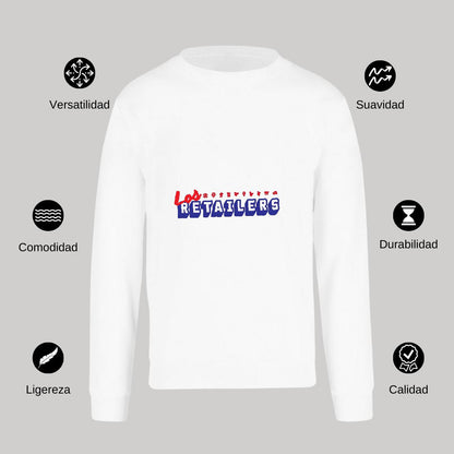 Sudadera Unisex Blanco Personalizable Logo