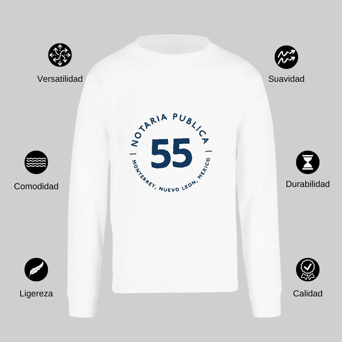 Sudadera Unisex Blanco Personalizable Logo
