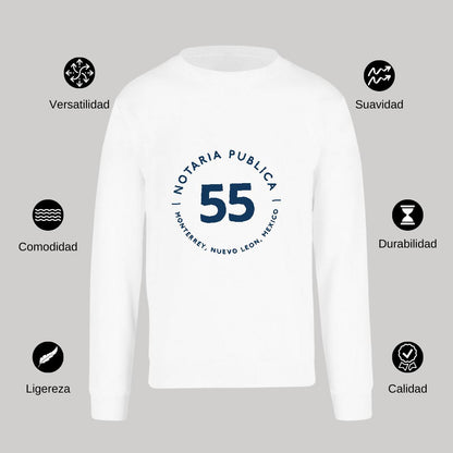 Sudadera Unisex Blanco Personalizable Logo