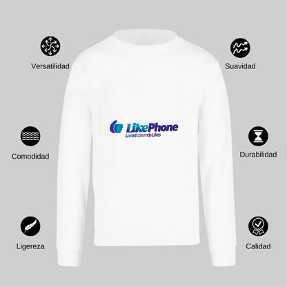 Sudadera Unisex Blanco Personalizable Logo