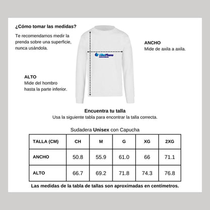 Sudadera Unisex Blanco Personalizable Logo