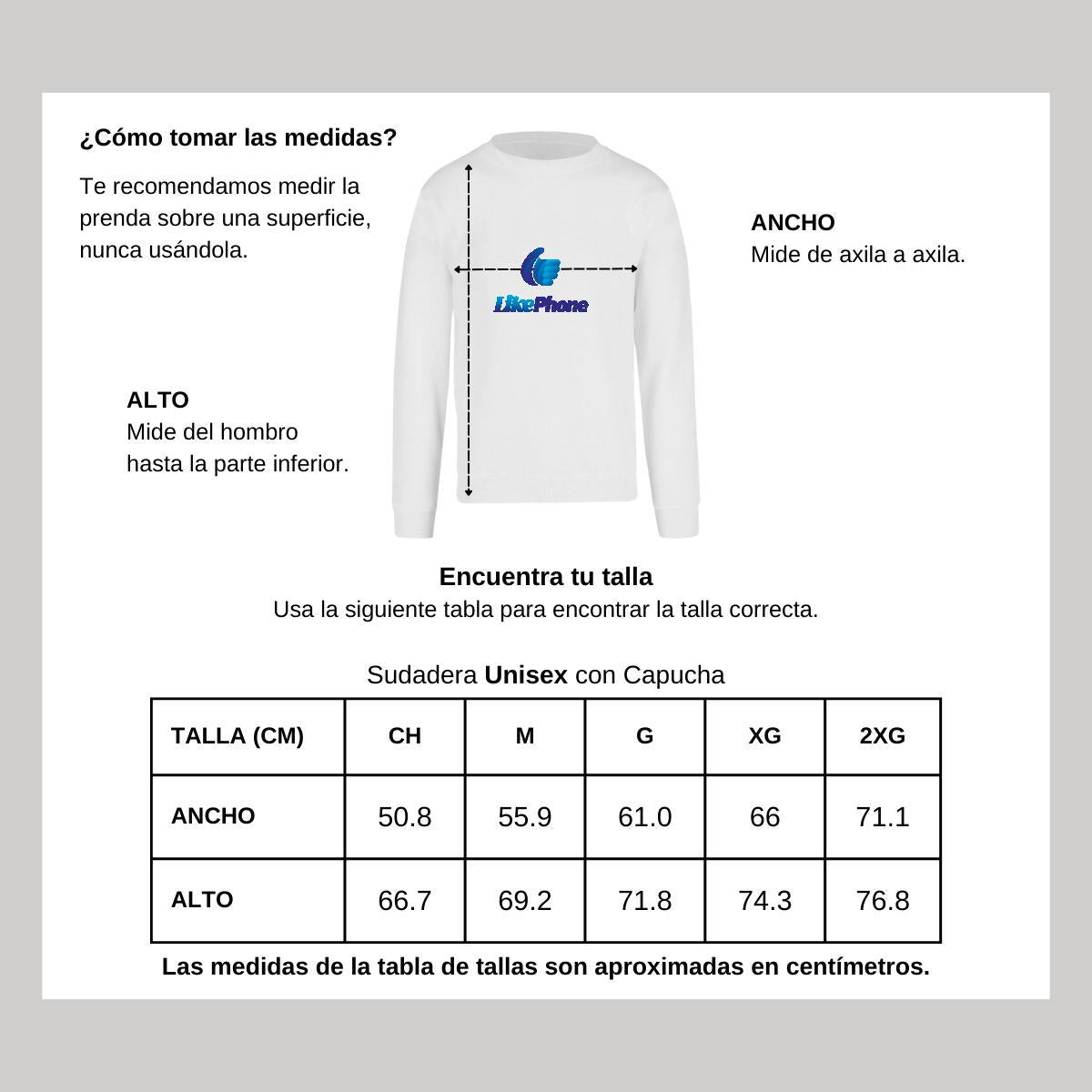 Sudadera Unisex Blanco Personalizable Logo