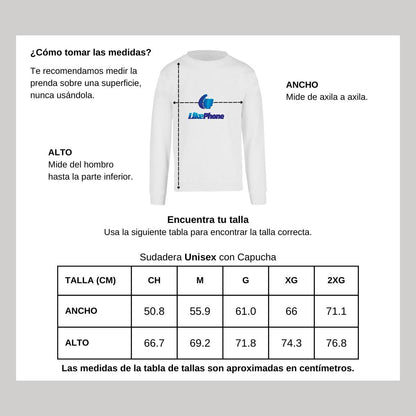 Sudadera Unisex Blanco Personalizable Logo