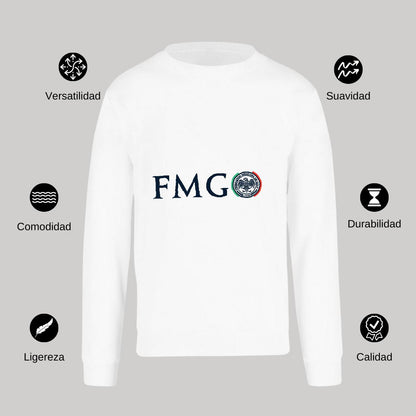 Sudadera Unisex Blanco Personalizable Logo