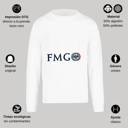 Sudadera Unisex Blanco Personalizable Logo