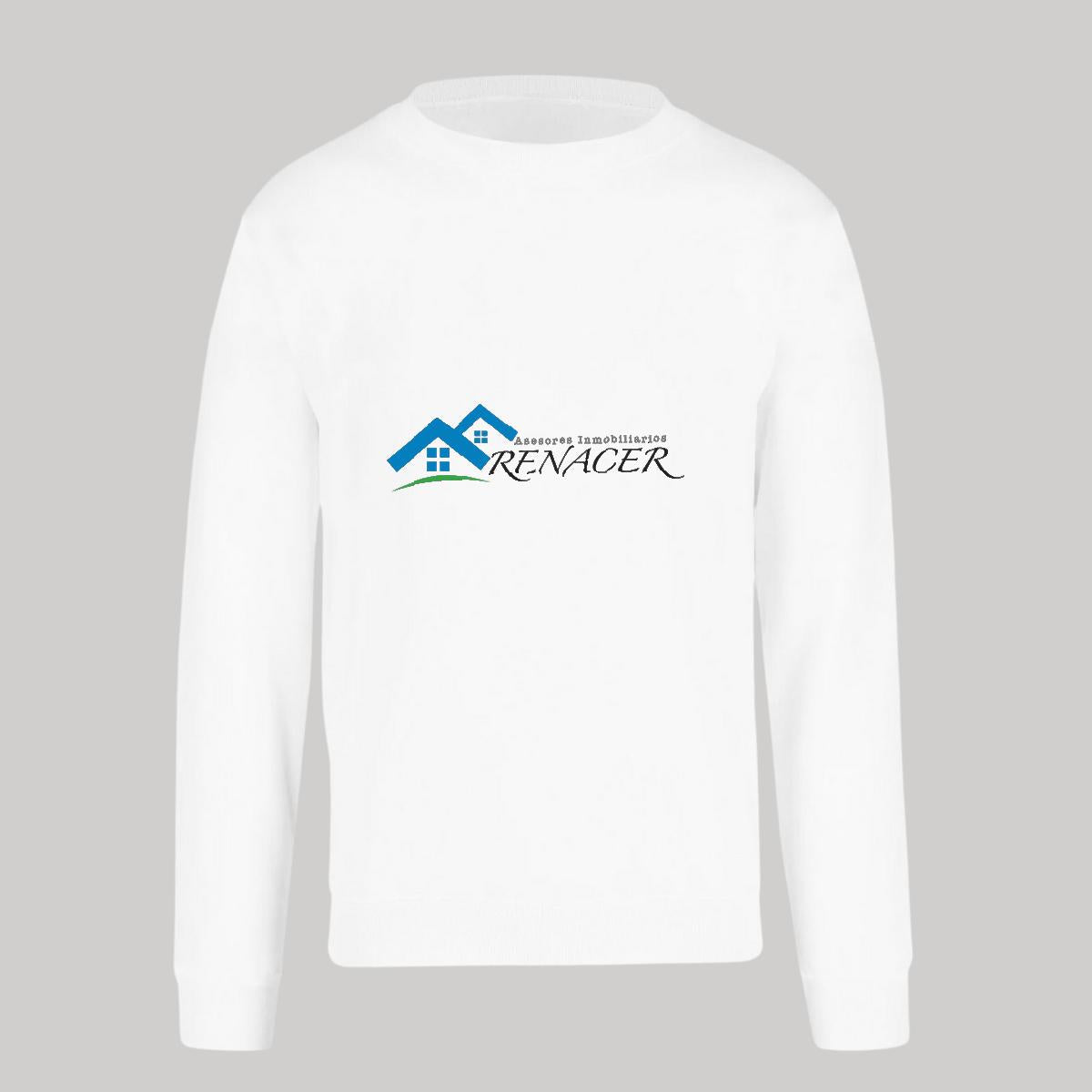Sudadera Unisex Blanco Personalizable Logo