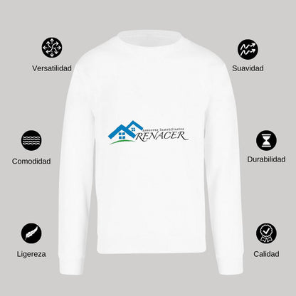 Sudadera Unisex Blanco Personalizable Logo