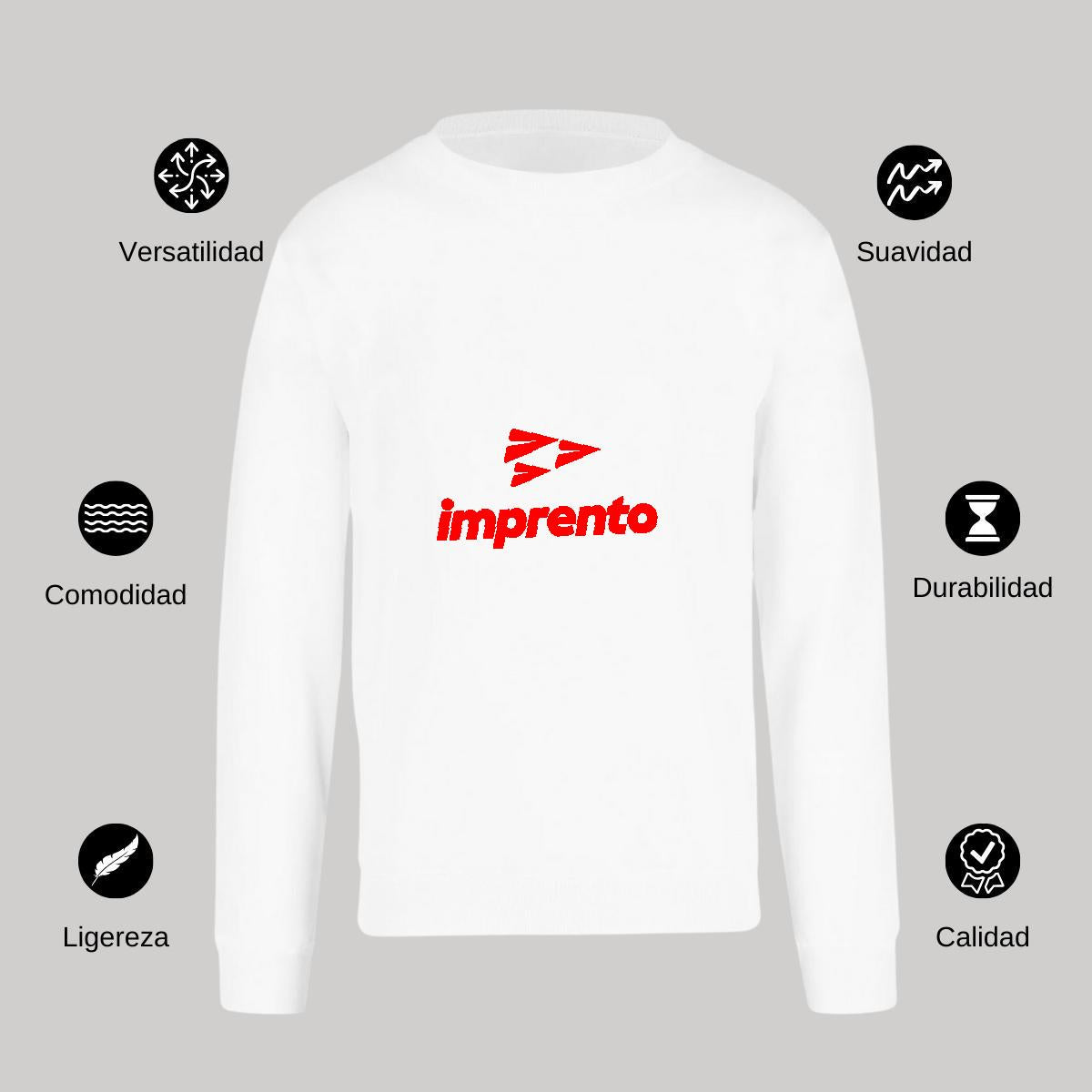 Sudadera Unisex Blanco Personalizable Logo