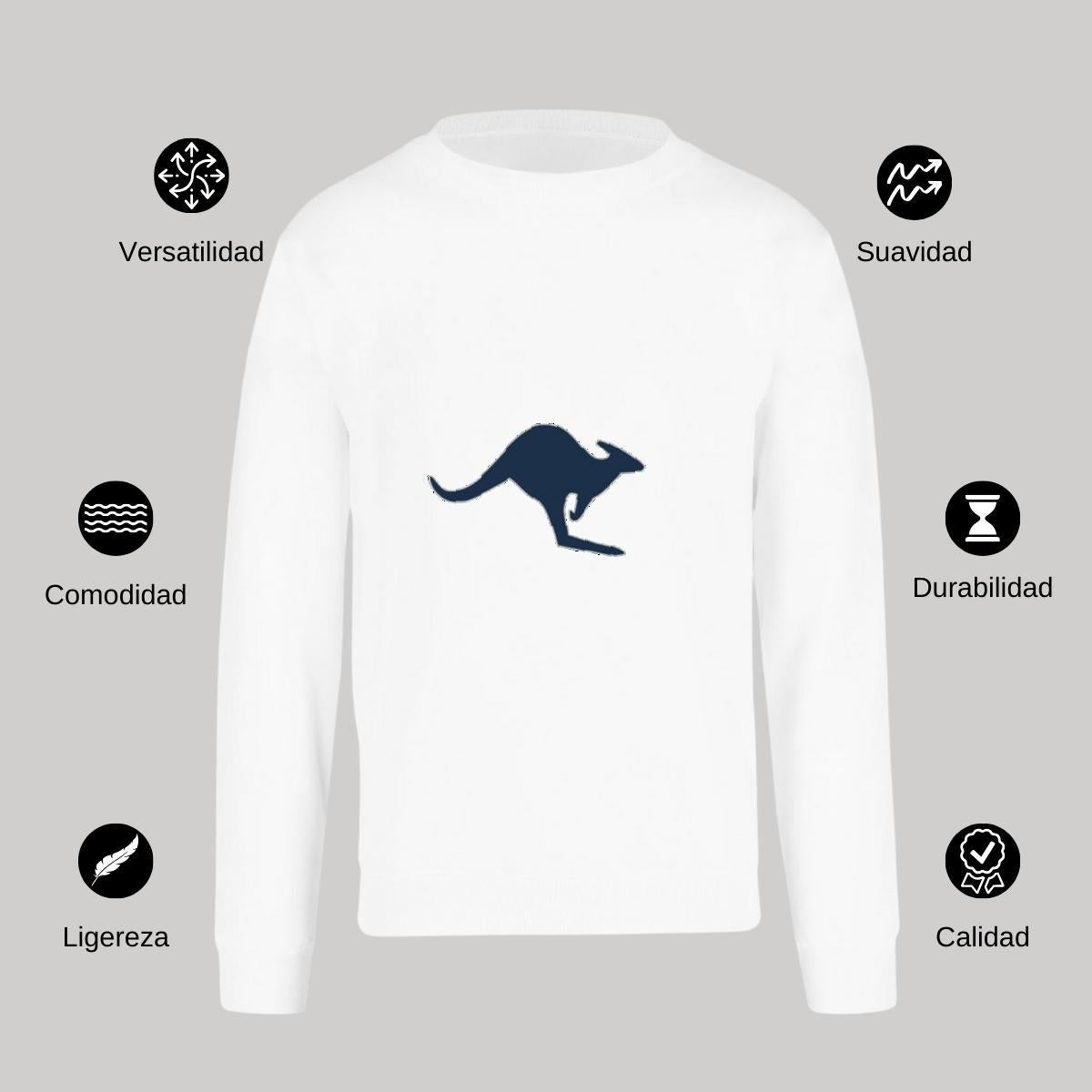 Sudadera Unisex Blanco Personalizable Logo