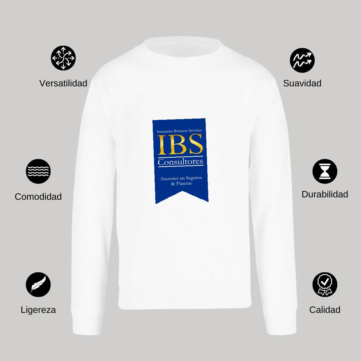 Sudadera Unisex Blanco Personalizable Logo