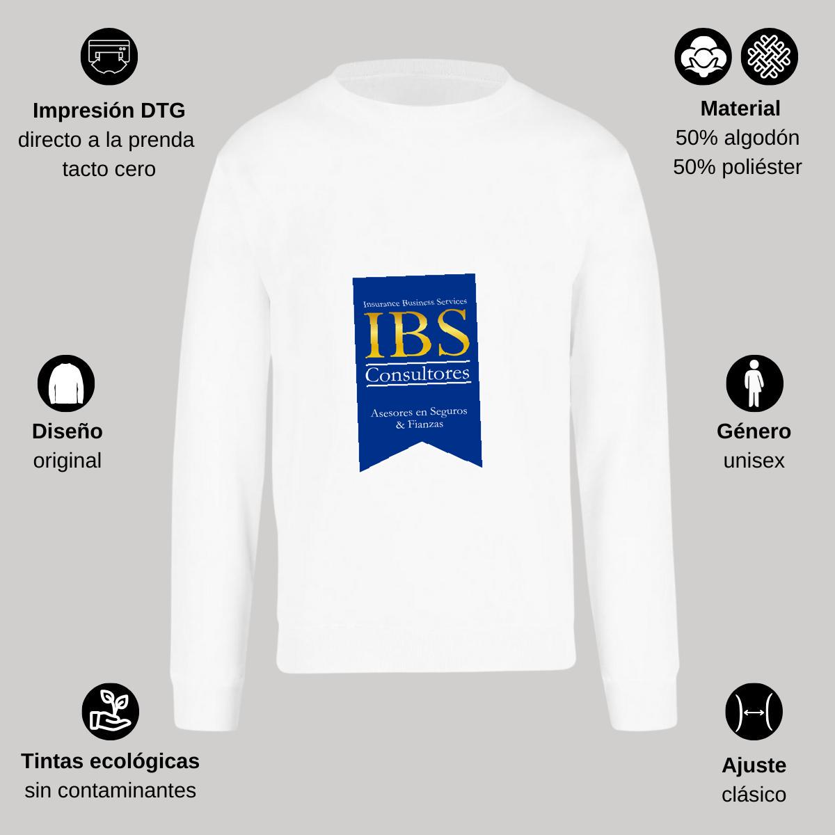 Sudadera Unisex Blanco Personalizable Logo