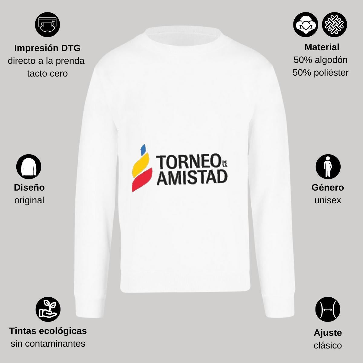 Sudadera Unisex Blanco Personalizable Logo