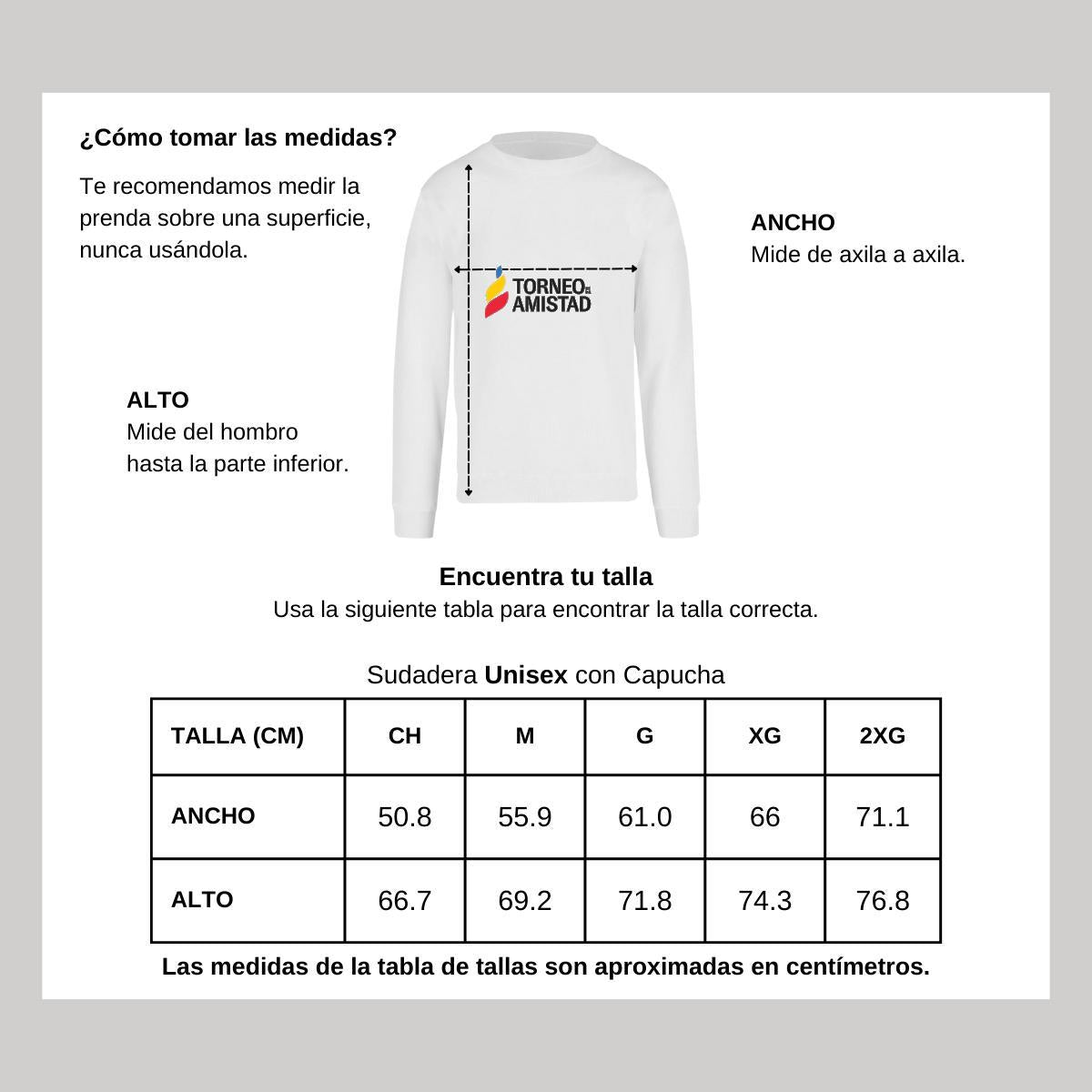 Sudadera Unisex Blanco Personalizable Logo