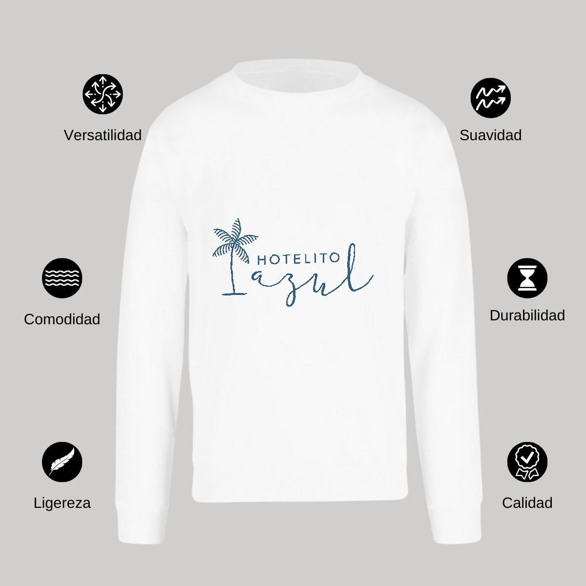 Sudadera Unisex Blanco Personalizable Logo