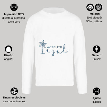 Sudadera Unisex Blanco Personalizable Logo