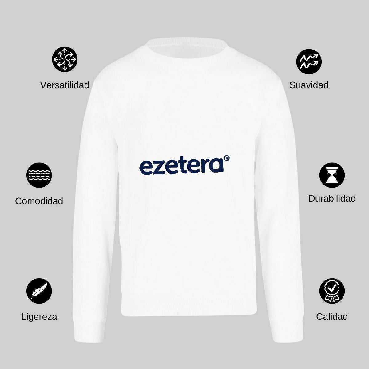 Sudadera Unisex Blanco Personalizable Logo