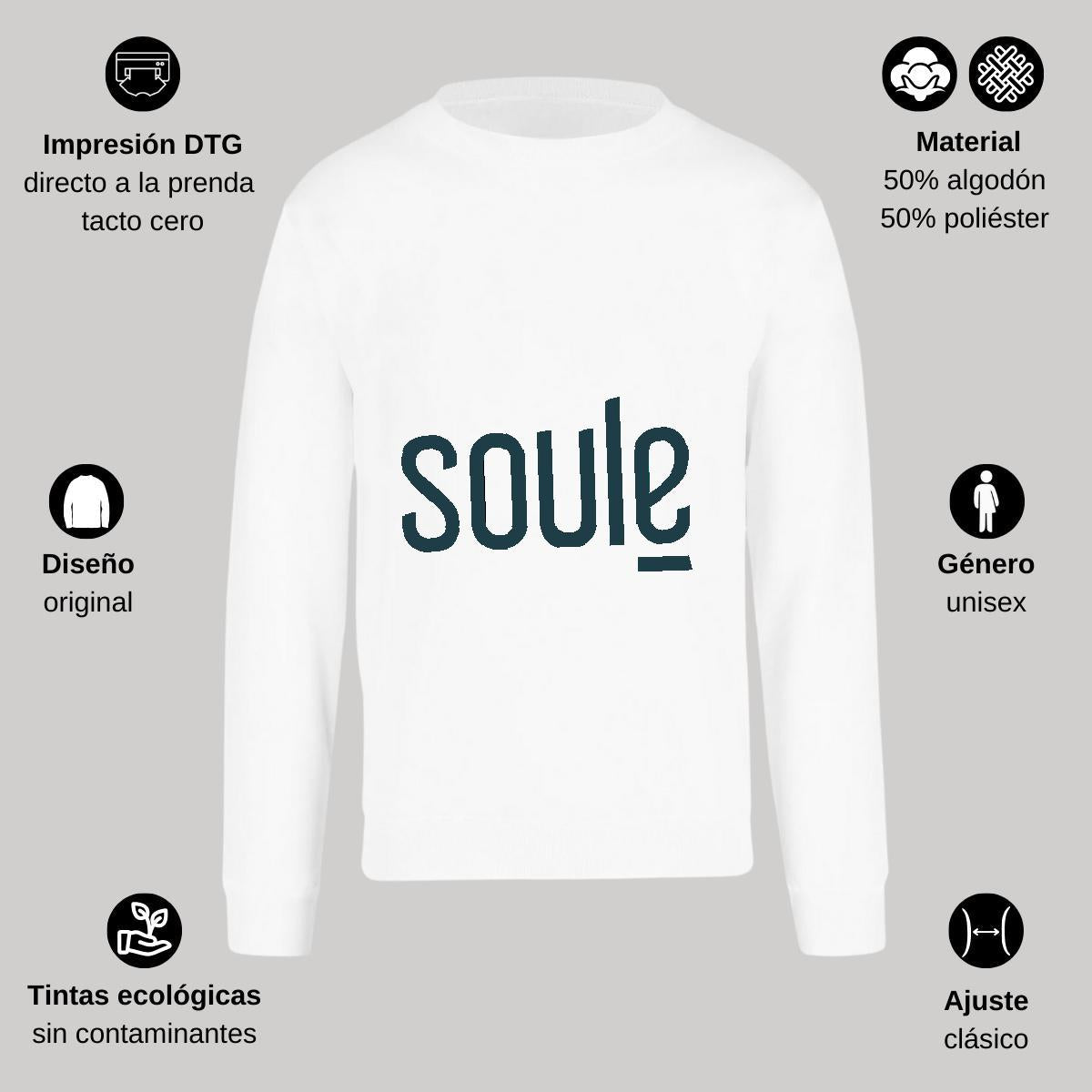 Sudadera Unisex Blanco Personalizable Logo