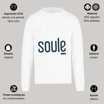 Sudadera Unisex Blanco Personalizable Logo