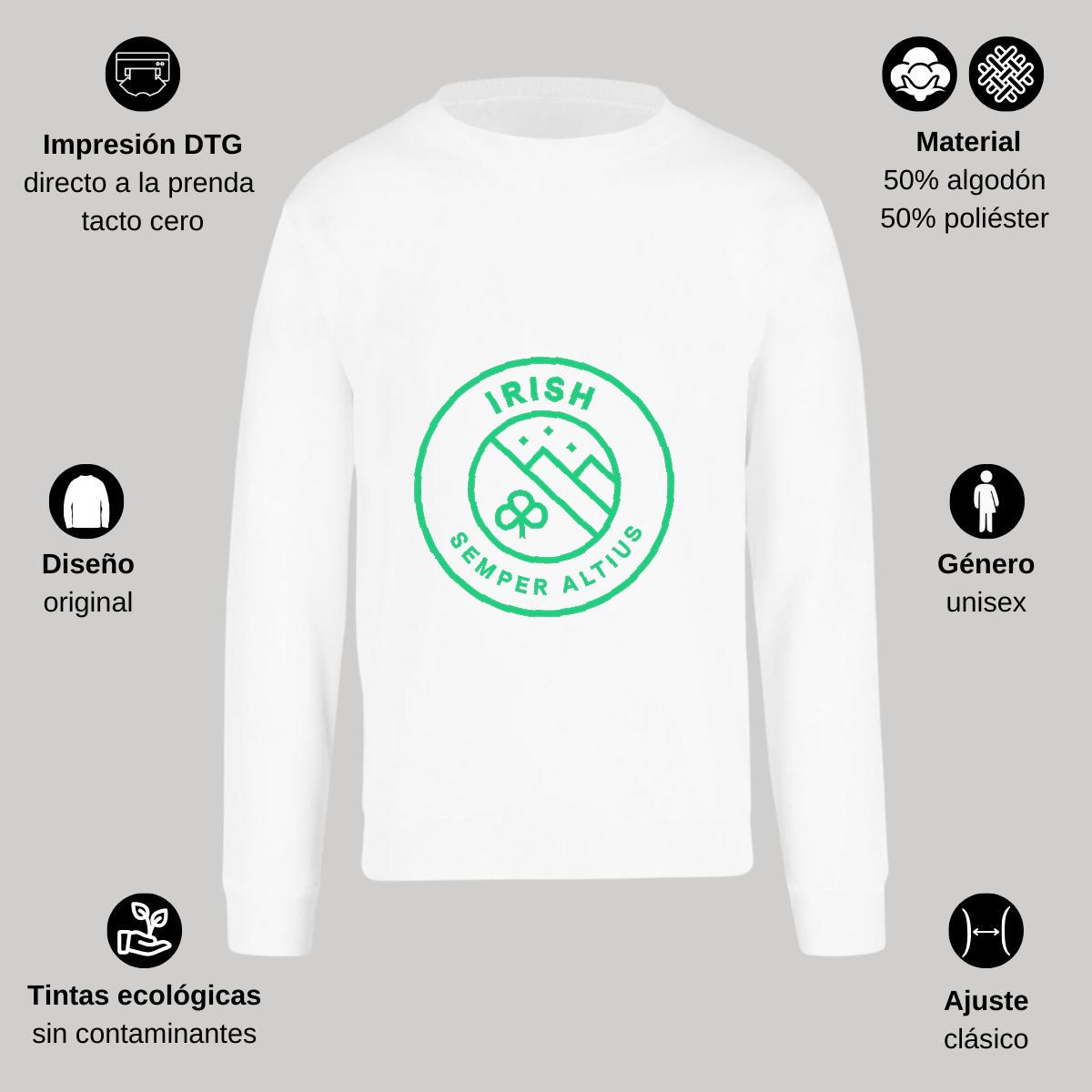 Sudadera Unisex Blanco Personalizable Logo