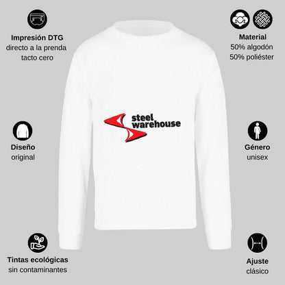Sudadera Unisex Blanco Personalizable Logo