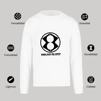 Sudadera Unisex Blanco Personalizable Logo