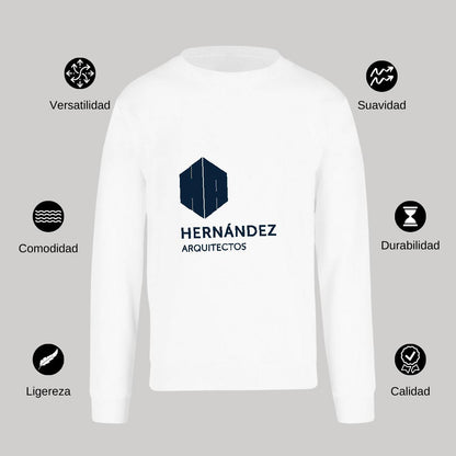 Sudadera Unisex Blanco Personalizable Logo