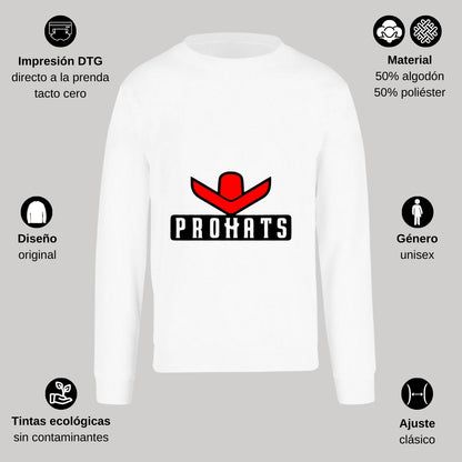 Sudadera Unisex Blanco Personalizable Logo