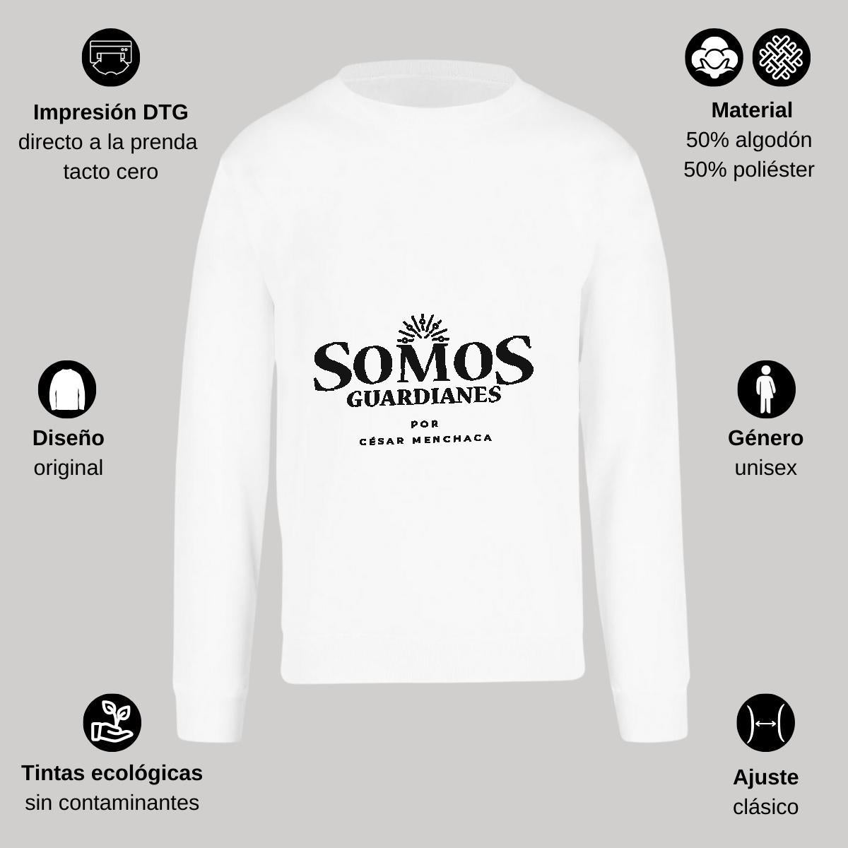 Sudadera Unisex Blanco Personalizable Logo