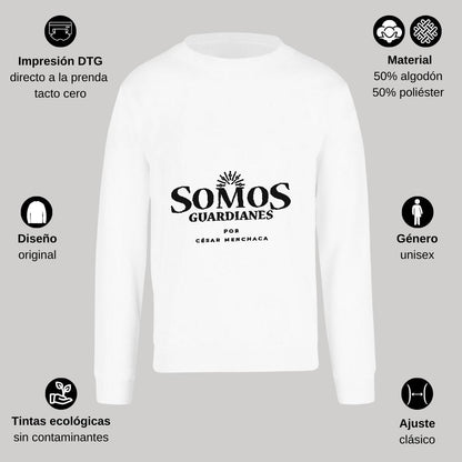 Sudadera Unisex Blanco Personalizable Logo
