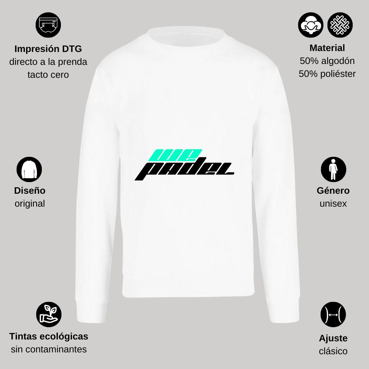 Sudadera Unisex Blanco Personalizable Logo