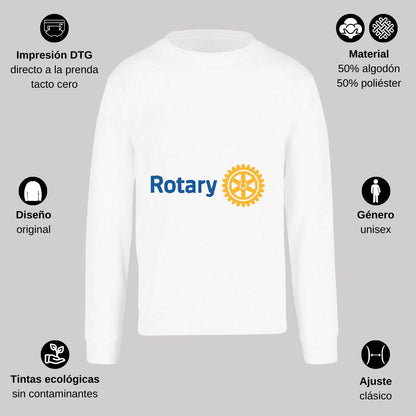 Sudadera Unisex Blanco Personalizable Logo