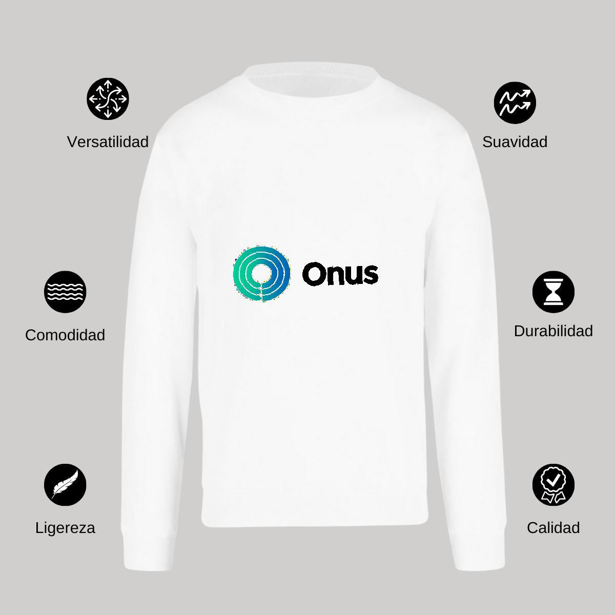 Sudadera Unisex Blanco Personalizable Logo