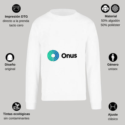 Sudadera Unisex Blanco Personalizable Logo
