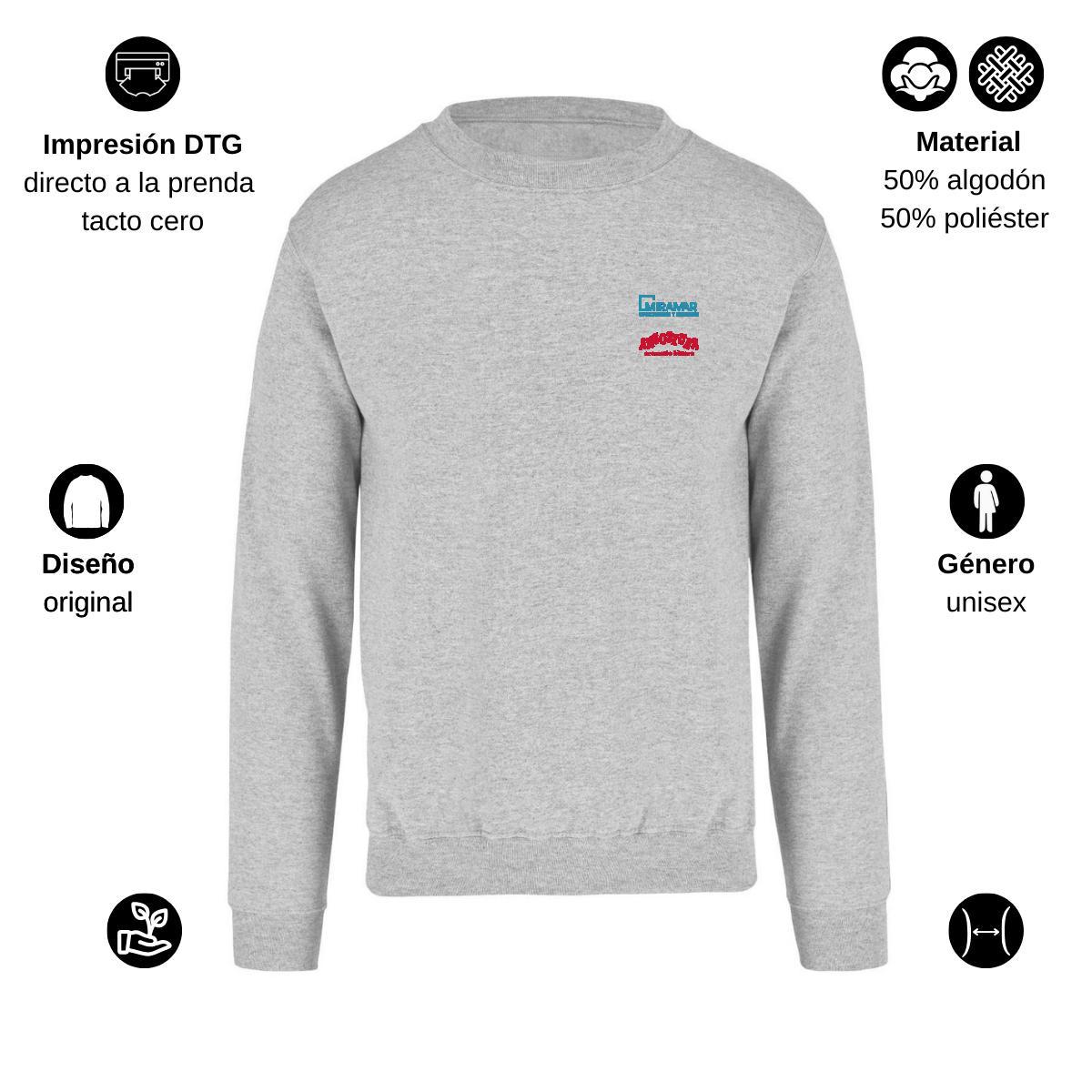 Sudadera Unisex Gris Personalizable Escudo